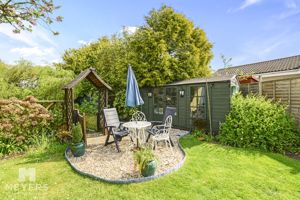 Rear Garden & Summer House- click for photo gallery